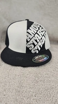Famous Stars & Straps "Our Hood" Flexfit Hat S/M, Black/White, NWOT, SEE PICS  - Image 1 of 4