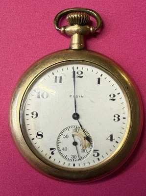 Lovely Vintage Elgin Open Face Gold Tone Pocket Watch. Not Currently Running - Image 1 of 4