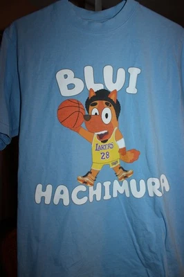 MEN'S Bluey Lakers 28 Blui Hachimura T SHIRT MEDIUM LA LAKERS RUI BASKETBALL - Image 1 of 2