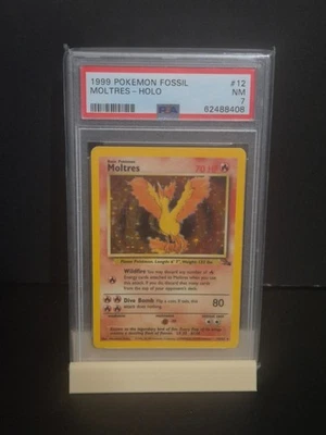Moltres 12/62 Fossil Holo Rare Vintage Pokémon TCG WOTC PSA 7 - Image 1 of 2