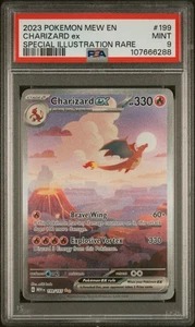 Pokémon Mew 151 #199 Charizard Ex 2023 ilustración especial raro PSA 9 - Imagen 1 de 2