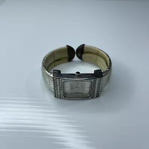 F Bijoux Terner Silver Croc Leather Cuff 6361 Stainless Singapore Watch Works - Picture 1 of 7