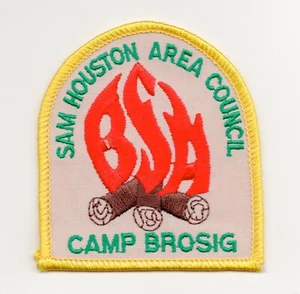 1990's  Sam Houston Area Council Camp Brosig Patch BSA - Picture 1 of 2