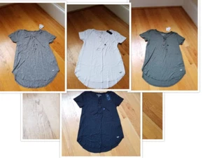 NWT Hollister Easy Fit Lace Up T-Shirt 4 Colors S or M - Picture 1 of 7