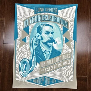 The Avett Brothers Asleep At The Wheel 2018 Poster 10 Year Long Center Austin Tx - Picture 1 of 12