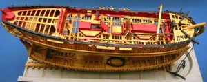 HMS GRANADO 1742 scale 1/48 Wood Model Ship Kit ship structure interior part 1 - Picture 1 of 8