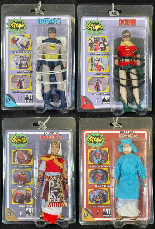 Figuras Toy Co. ESTILO MEGO Batman y Robin en Peligro/Rey Tut Figuras de Acción Sin usar, en caja Foto 1 de 4