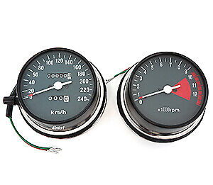 Speedometer & Tachometer Set - Honda CB750 - 1973-1978 - Kilometer KMH