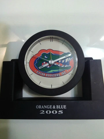 UNIVERSITY OF FLORIDA GATORS 2005 ORANGE AND BLUE CLOCK WITH ALARM Cover