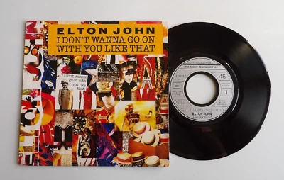 45 TOURS ELTON JOHN I DON'T WANNA GO ON WITH YOU LIKE THAT - Photo 1/2