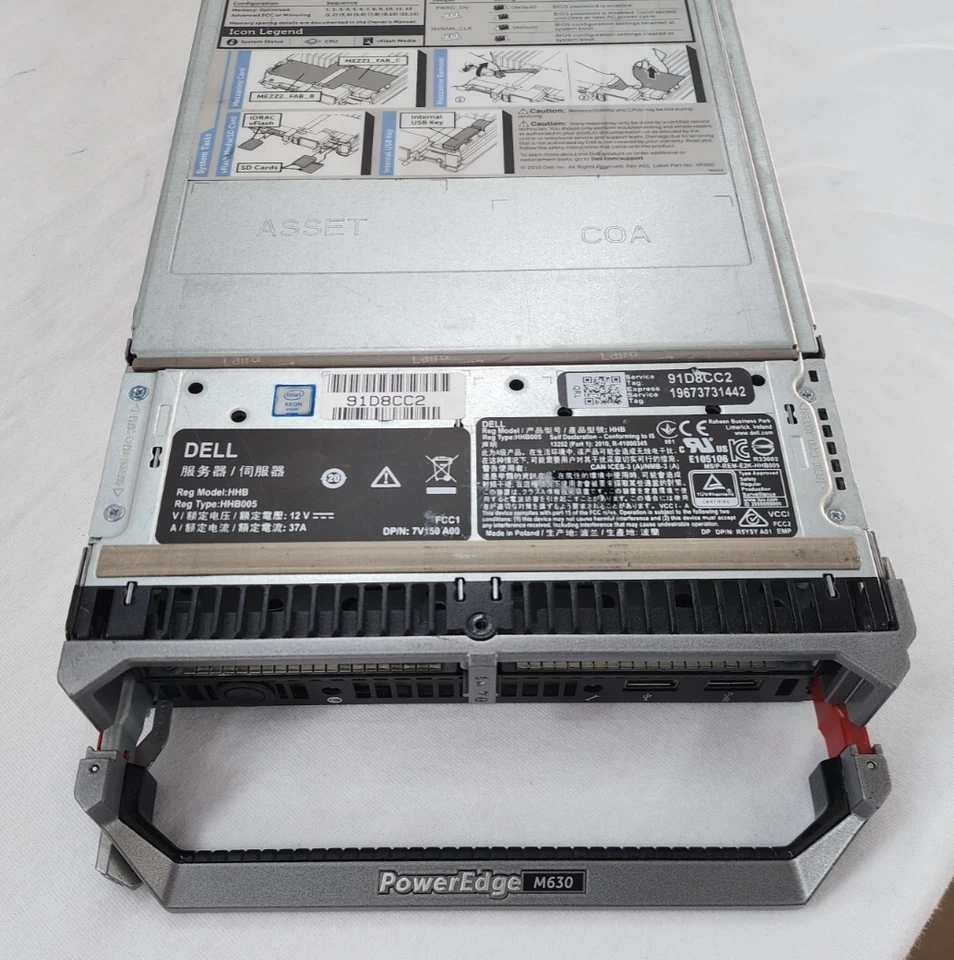 Dell PowerEdge M630 Blade Server | 2x E5-2620V3, 16GB RAM, No HDD - Image 1 of 1