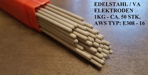 1KG VA EDELSTAHL ELEKTRODEN 2,5mm E308 STABELEKTRODEN SCHWEIßELEKTRODE 2,5 mm - Bild 1 von 3