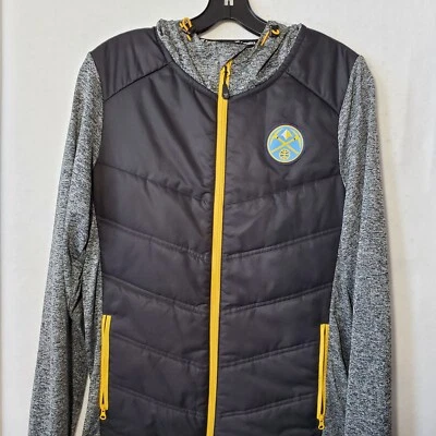 Denver Nuggets Jacket Men's Small Hoodie NBA Black Puffer Jacket Fanatics - Image 1 of 4