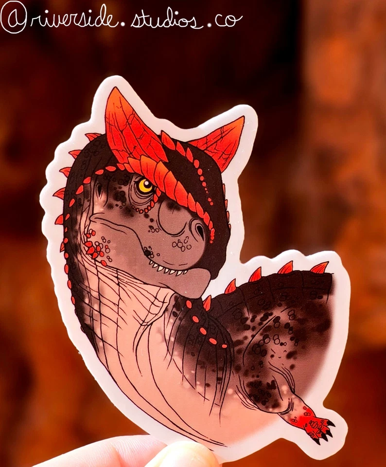 Pegatina Vinilo Carnotaurus 3" Original Paleoart Dinosaurio Parque Jurásico Foto 1 de 1