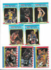 1987-88 AND 1988-89 FLEER STICKERS LOT OF 8 LARRY BIRD MAGIC JOHNSON VG TO EX
