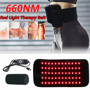 660nm 850nm Near Infrared Red Light Therapy Waist Wrap Pad Belt Pain Relief US