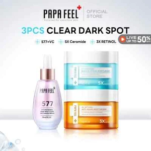 PAPA FEEL Skin Care Set 3pcs 3X Retinol Firming Moisturizer 5X Ceramide Barrier - Picture 1 of 2