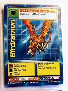 BANDI DIGIMON BIRDRAMON CARD St-04 Champion Level Vintage 1999 NM to LP - Picture 1 of 1