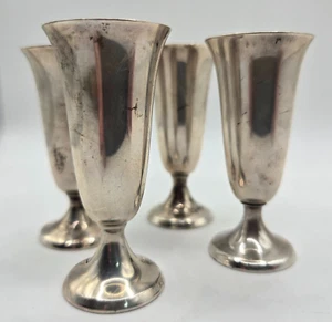 Set of 4 - Vintage Gorham 925 Sterling Silver 951 - 4 Cordial Cups / Shot Cups - Picture 1 of 10