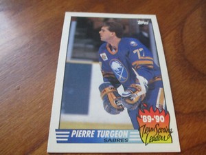 pierre turgeon (buffalo sabres - center) 1989/90 topps INSERT card #20 nr/mint