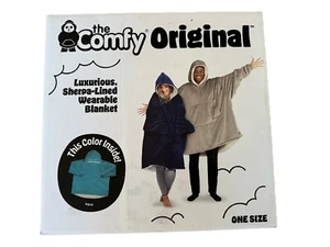 Original Comfy Oversized Microfiber & Sherpa Wearable Blanket AQUA-NEW SEALED - Picture 1 of 5