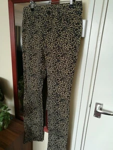 Women's Cotton Animal Print Trousers, H&M,size 36 - Picture 1 of 5