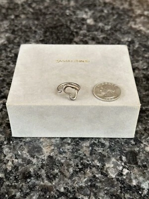 Tiffany & Co Эльза Перетти из чистого серебра открытый сердце любовь надежном кольцо размер 4,75 - Изображение 1 из 4