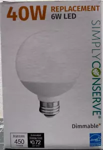 40-Watt Equivalent G25 Globe Dimmable Energy Star LED Light Bulb Soft White 8-PK - Picture 1 of 4