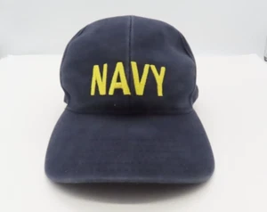 US Navy Hat Cap Blue With Gold Writing Made In USA - Picture 1 of 13