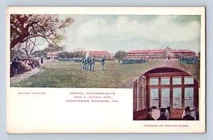 Tarjeta postal Dress Parade Hotel Chamberlin Fortress Monroe Virginia sin publicar - Imagen 1 de 2