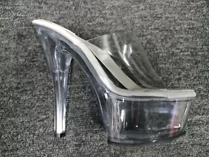 Pleaser BEYONCE B5 clear Springolator pole dancing stilettos US 6, 7, 8, 10, 11 - Picture 1 of 10