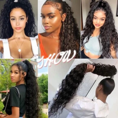 83cm 140g Curly 85cm as human Hair Extensions Corn Wave Ponytail Hairpiece - Image 1 of 4