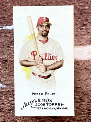 Mini Pedro Feliz #293 Topps Allen & Ginter's 2008 Foto 1 de 2