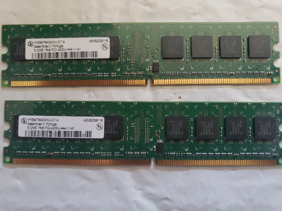 512MB 1Rx8 PC2-4200U-444-11-A1 Memory cards HYS64T64000HU-3.7-A - Image 1 of 1