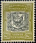 Dominican Republic 1901-1906.Sc# 137  20C Olive Green & Black Hinged Og