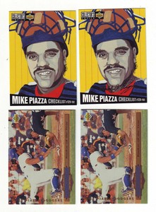 1994 Upper Deck Collector's Choice Mike Piazza - 4 Card Lot w/ Silver Sig