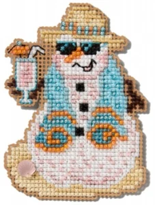 Pupazzo di neve vacanze 2025 mulino collina vacanze invernali contato punto croce ornamento kit - Foto 1 di 1