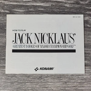 Nintendo NES Jack Nicklaus Greatest 18 Löcher NUR HANDBUCH! Videospiel Ersatz - Bild 1 von 10
