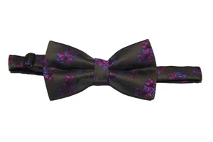 Gascoigne Bow Tie Floral Purple Brown Blue Pre-Tied Men's One Size - Picture 1 of 1