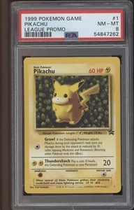 Tarjeta promocional de la Liga Pikachu 1999 juego Pokémon #1 casi nueva-como nueva 8 - Imagen 1 de 2