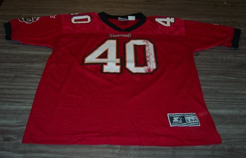 TAMPA BAY BUCCANEERS BUCS #40 MIKE ALSTOTT FOOTBALL NFL JERSEY YOUTH XL 18-20 Cover