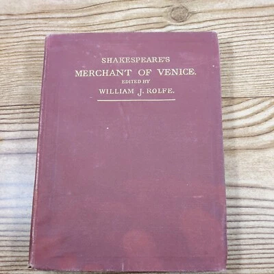Shakespeare's The Merchant Of Venice 1892 Softcover William J Rolfe - Imagem 1 de 4