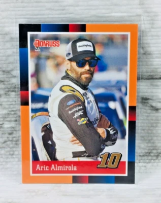 2021 PANINI DONRUSS RACING #134 ARIC ALMIROLA (ORANGE) NASCAR (1988 RETRO) - Image 1 of 2