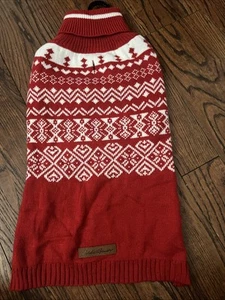 Eddie Bauer Pet Apparel rot weiß Hundepullover Größe Large 35-65 Pfund neu mit Etikett - Bild 1 von 4