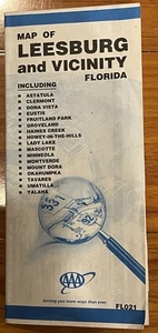 2006 AAA Karte von Leesburg und Umgebung Florida Detail Straßenkarte kostenloser Versand USA - Bild 1 von 8
