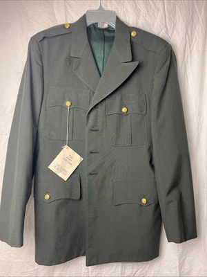 Chaqueta de Colección Militar Ejército de los Estados Unidos Verde Mezcla de Lana 40 Reg Etiquetas NOS Foto 1 de 4