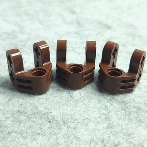 LEGO Technic Axle and Pin Connector Perpendicular Split 92907 Reddish Brown x3 - Picture 1 of 5