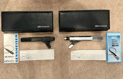 Two Sennheiser MD441-U3 and MD441  Cardioid Dynamic Microphones Great Condition! - Image 1 of 4