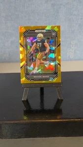 2023 Panini Prizm DP Michael Mayer Gold Cracked Ice RC #155 Notre Dame Raiders - Bild 1 von 2