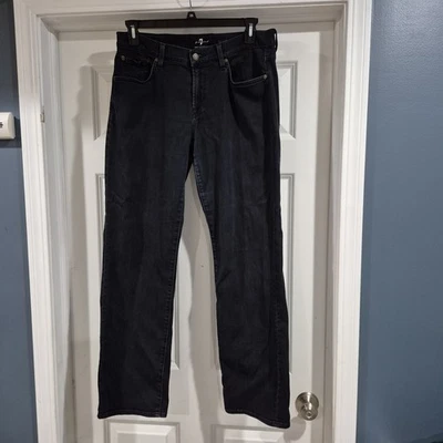 7 For All Mankind Jeans Mens 33 Black Austyn Luxe Performance Stretch *FLAW - Image 1 of 4
